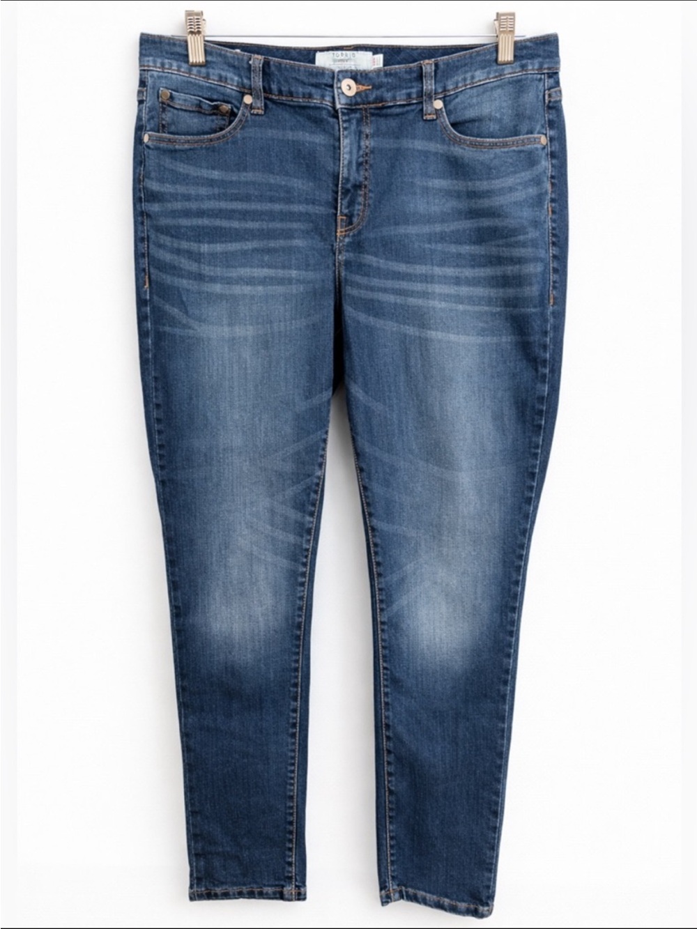 Torrid Boyfriend Jeans Size 14R Medium Wash Stretch Denim Relaxed Fit